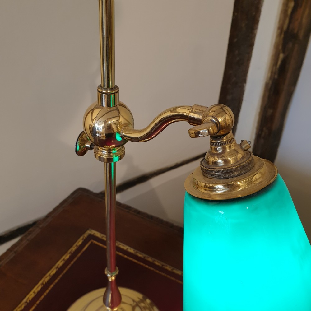 Rise & Fall Brass Student's desk Lamp  View II