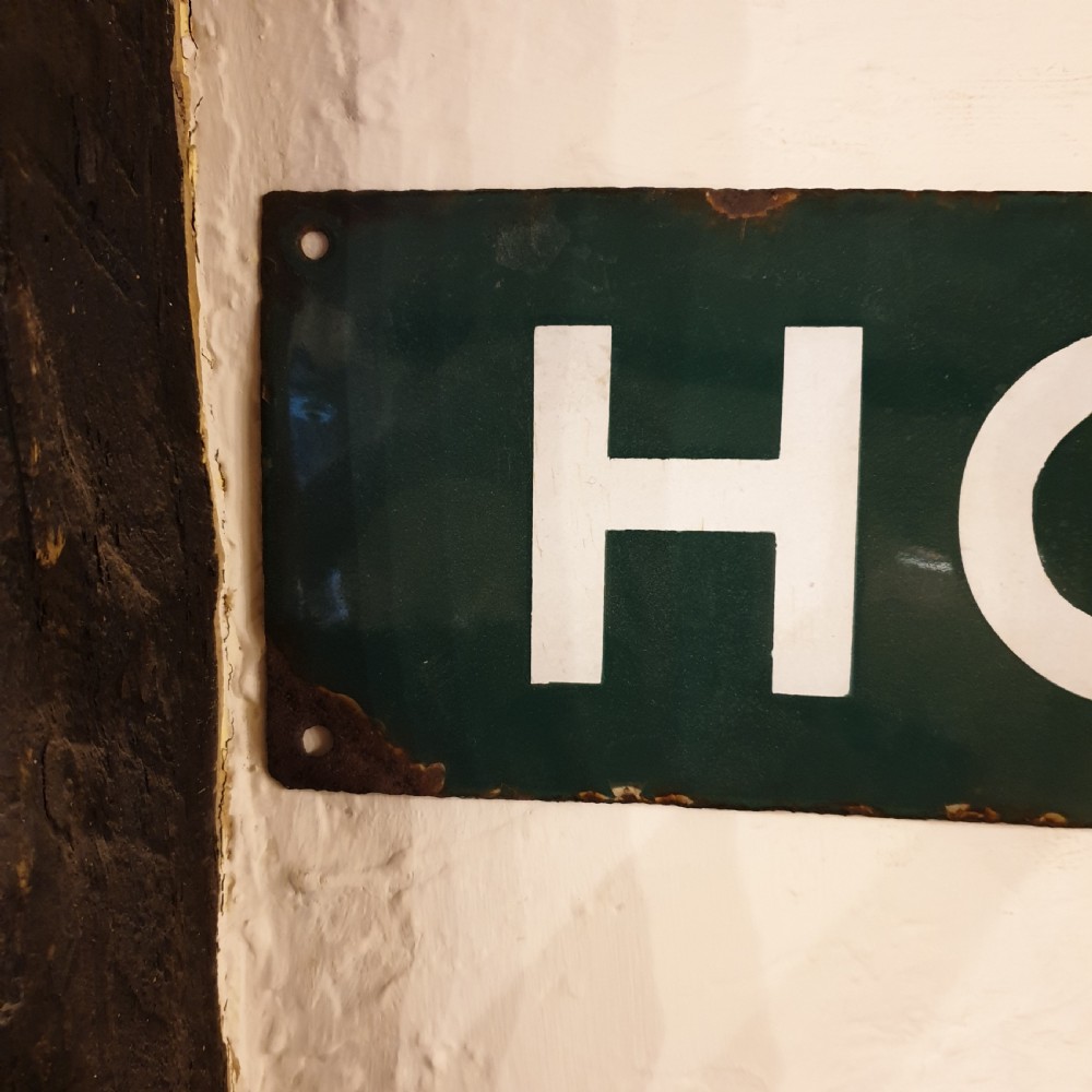 Enamel target station sign for 'Horsham' - formerly  part of the London Brighton & South Coast Railway  View II