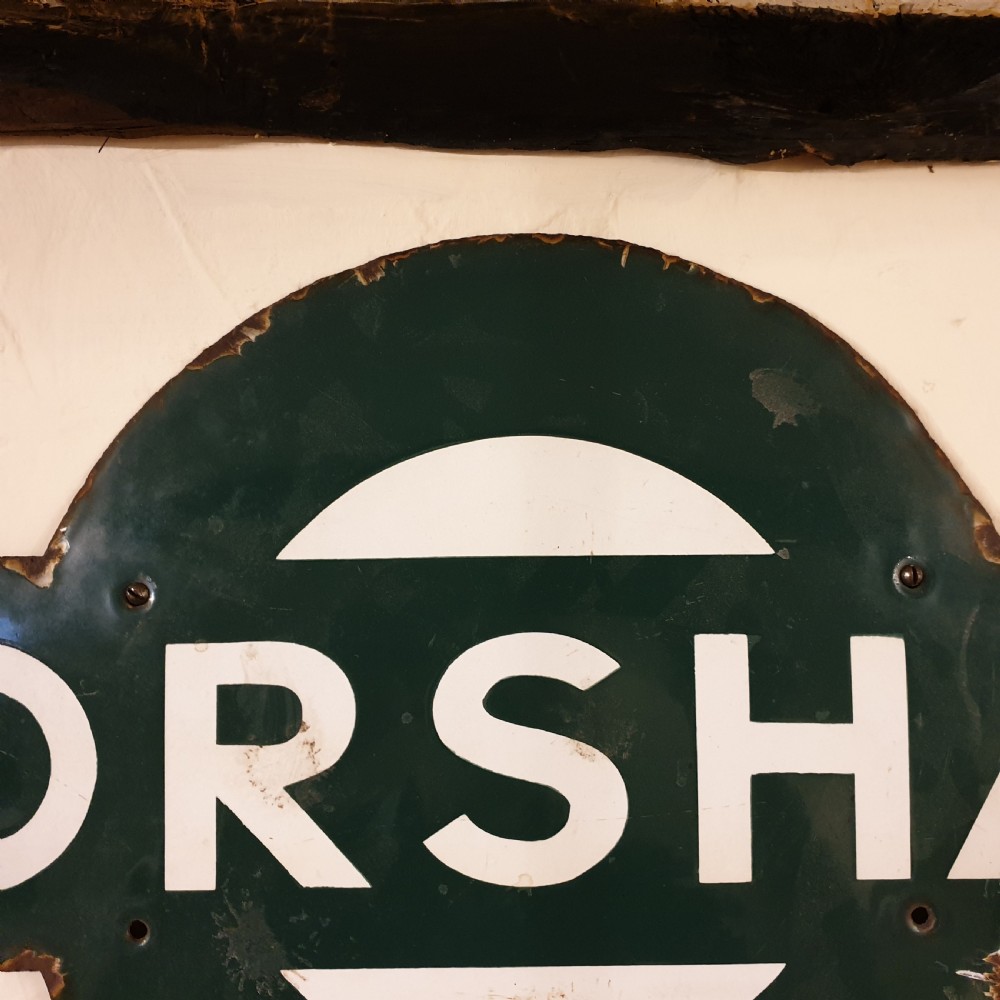 Enamel target station sign for 'Horsham' - formerly  part of the London Brighton & South Coast Railway  View III