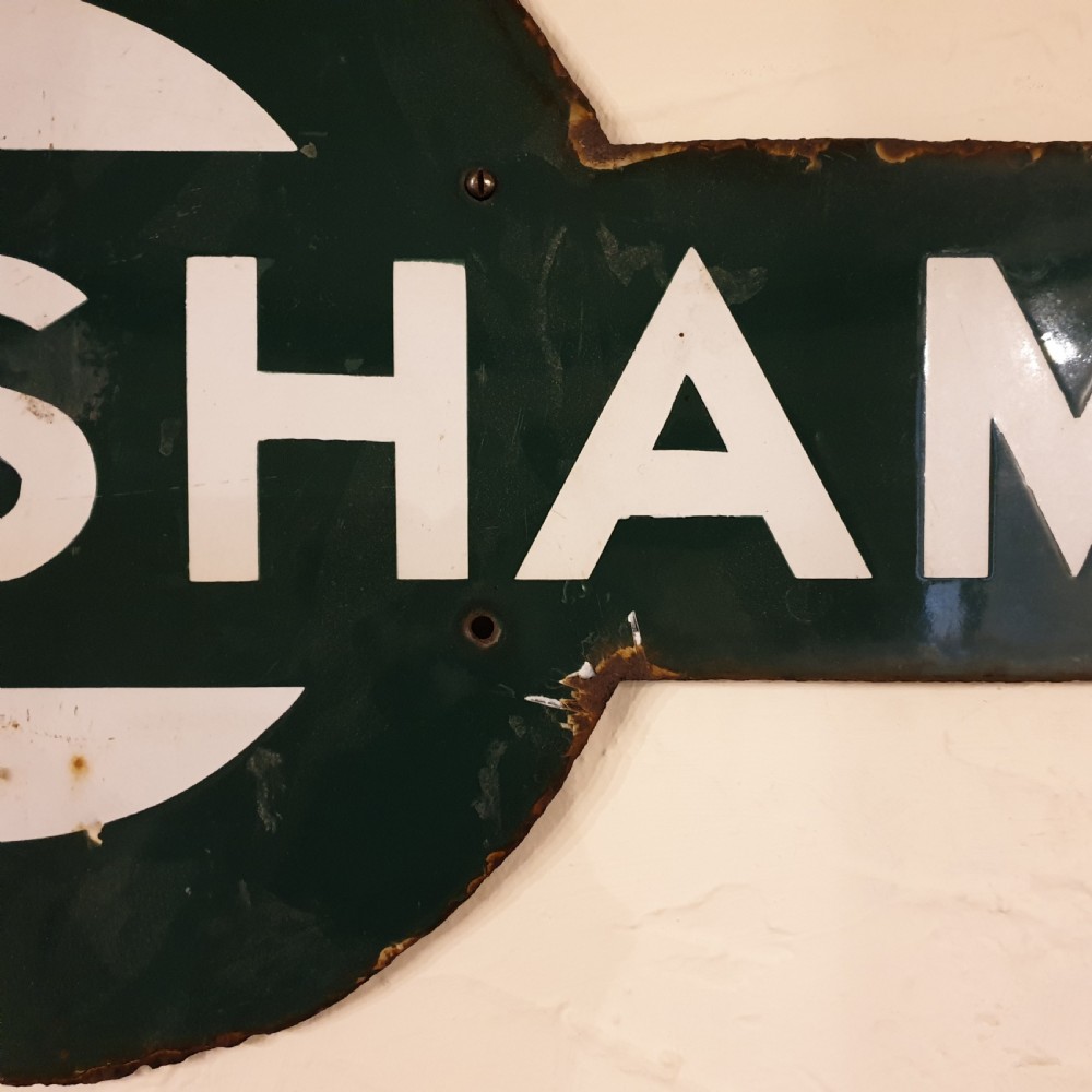 Enamel target station sign for 'Horsham' - formerly  part of the London Brighton & South Coast Railway  View IV
