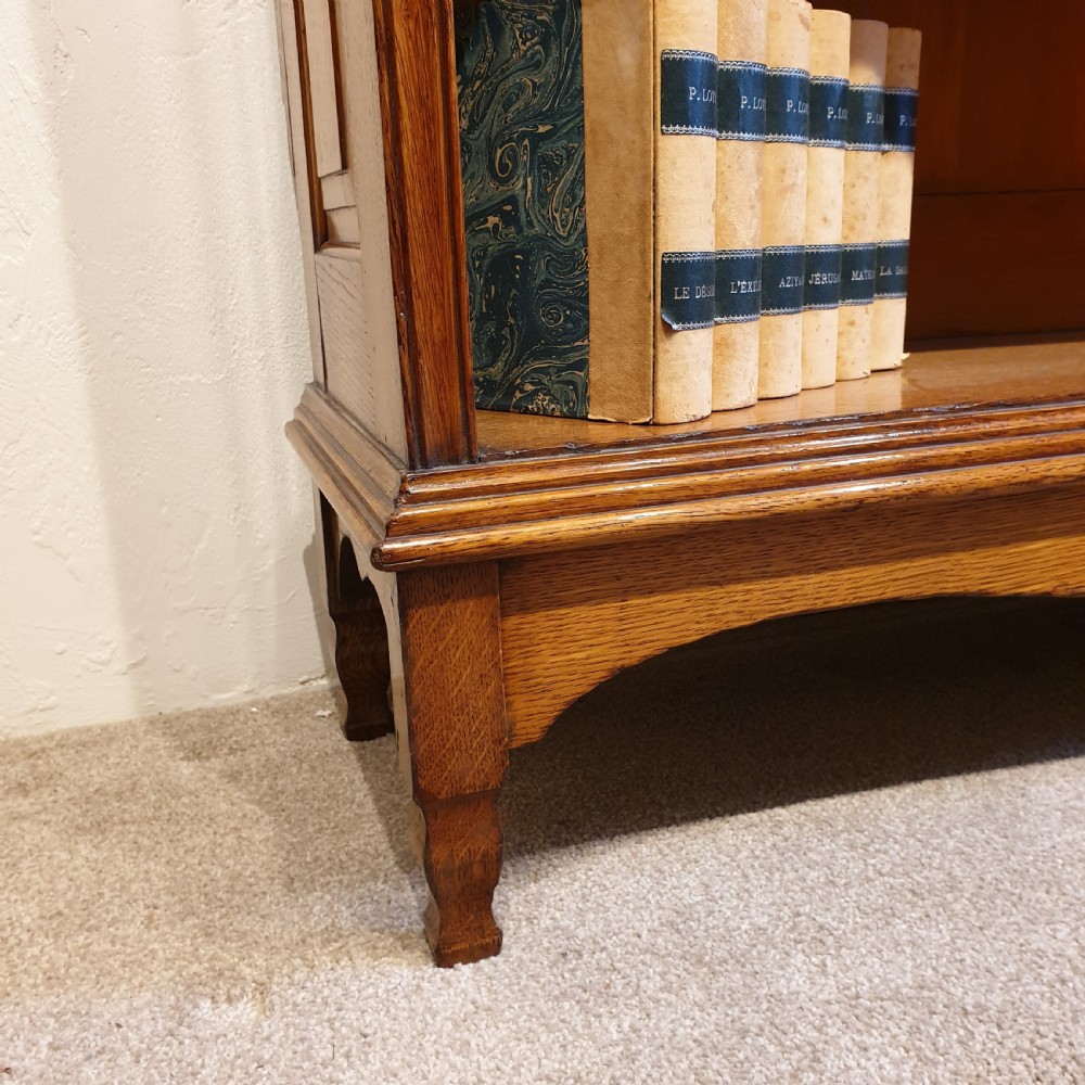 A Golden Oak Open Bookcase  View V