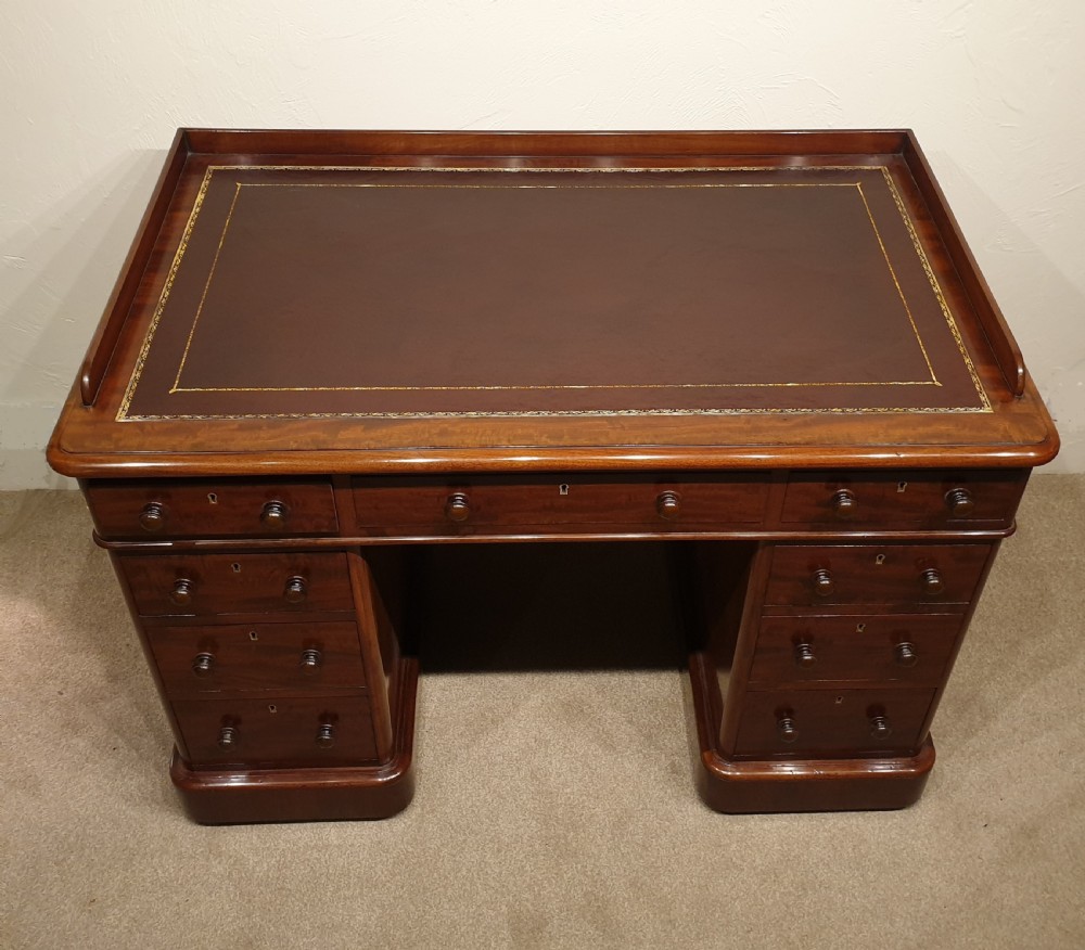 Fine Mahogany Pedestal Desk  View II