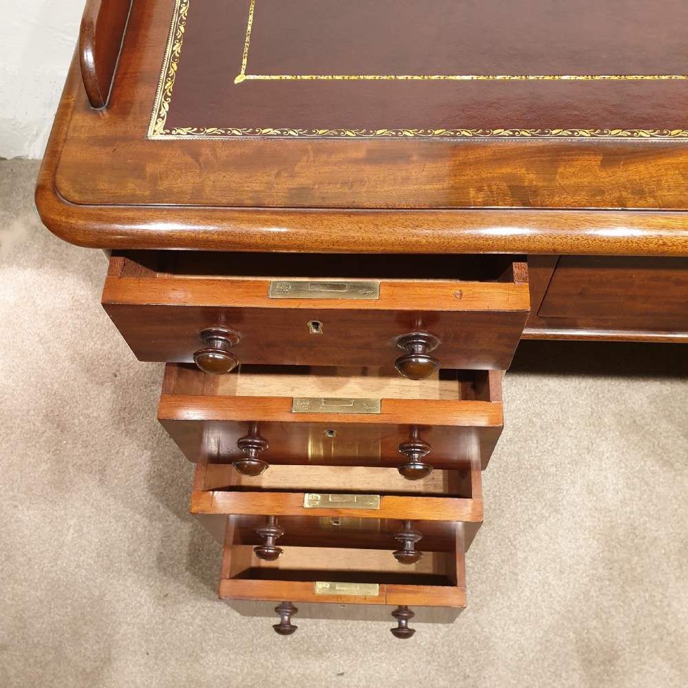 Fine Mahogany Pedestal Desk  View IV