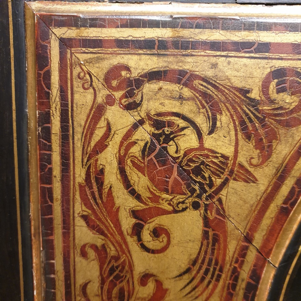 An ebonised open bookcase with gilded & faux boulle decoration View VIII