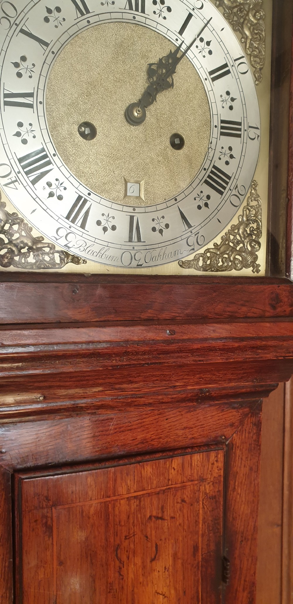 Early 18th Century  Oak Longcase Clock by Blackburn of Oakham, (County town of Rutland) View IV