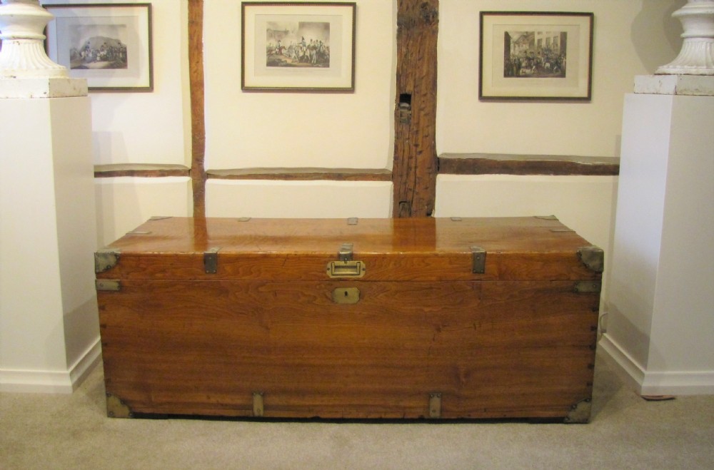 19th Century brass-bound camphor wood chest - a very large example originally owned by a family from New York. View III
