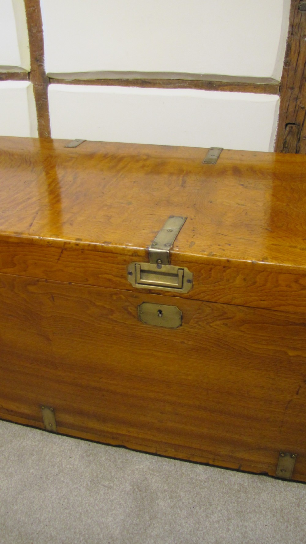 19th Century brass-bound camphor wood chest - a very large example originally owned by a family from New York. View VII