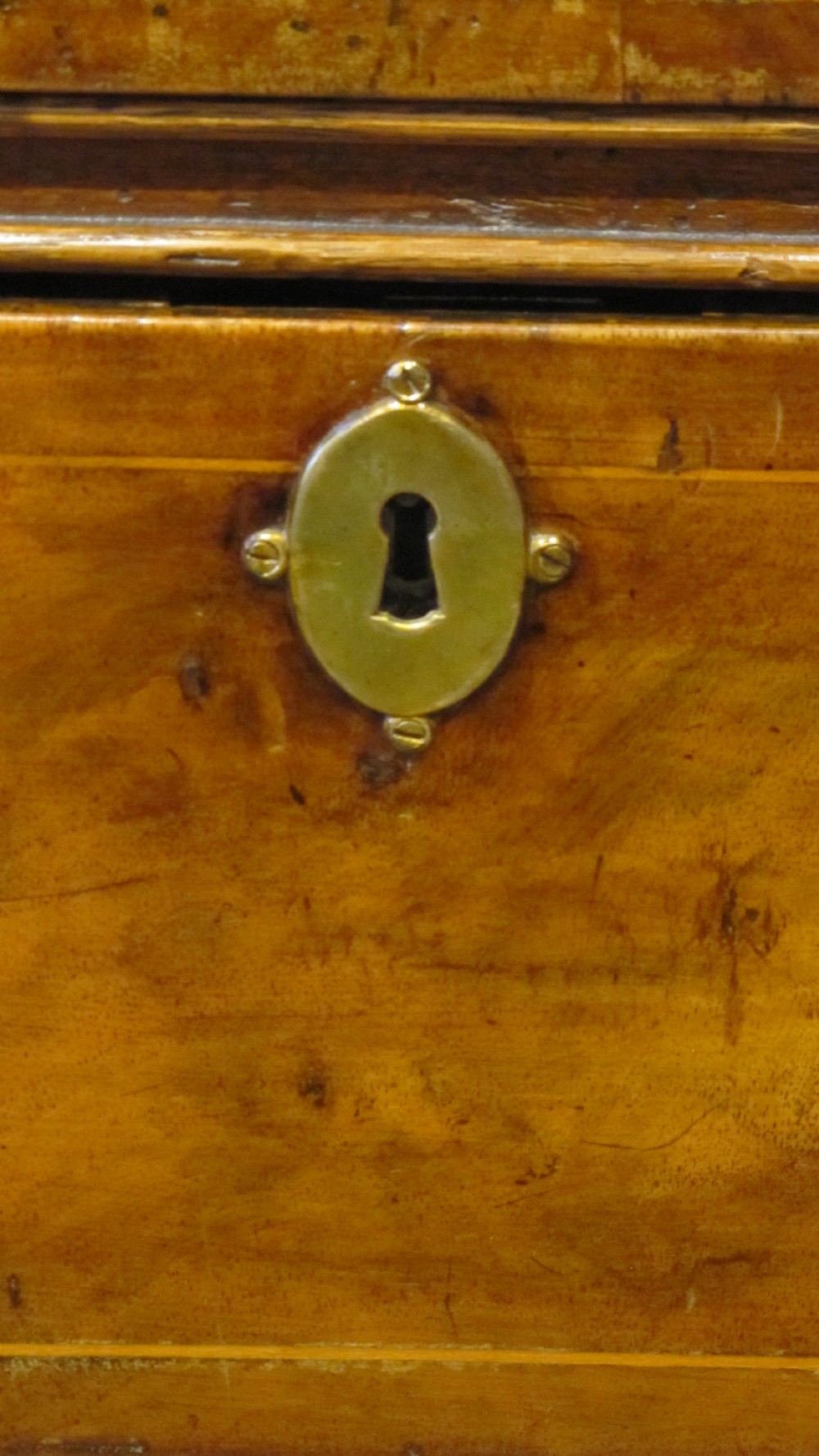 A William & Mary (Circa 1700) walnut and oak chest of drawers with original decorative inlay  View IV
