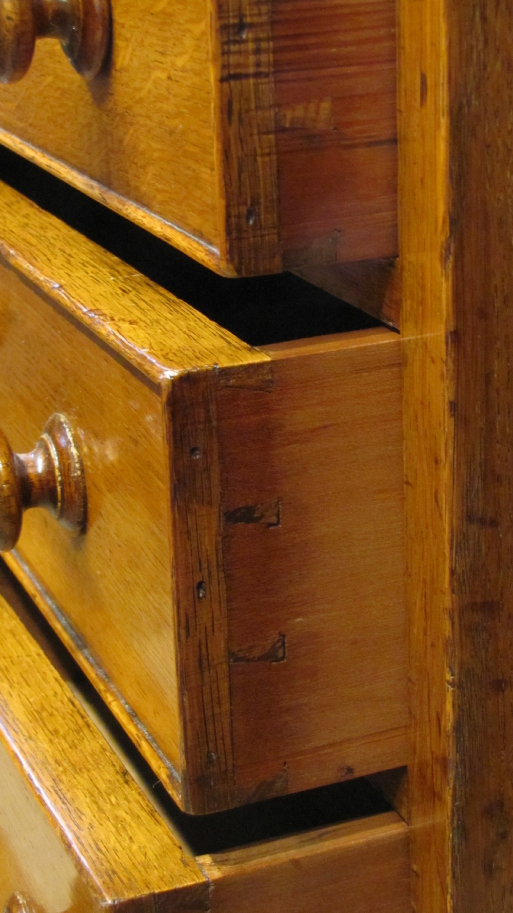A fine 19th Century Oak Pedestal desk with paneled sides  View VI