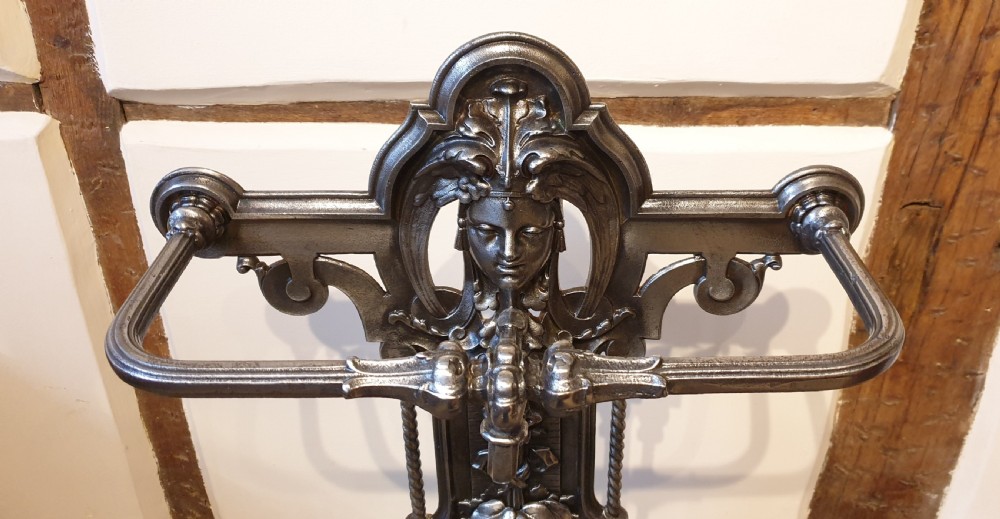 
A fine Late 19th Century cast iron stick stand.
 View II