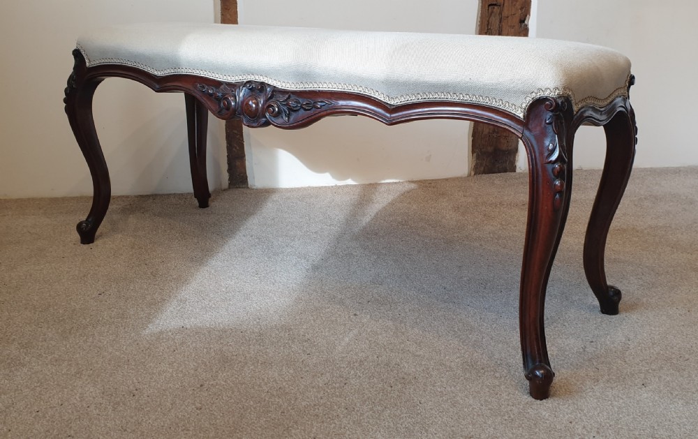 19th Century rosewood stool (over a metre in length) 