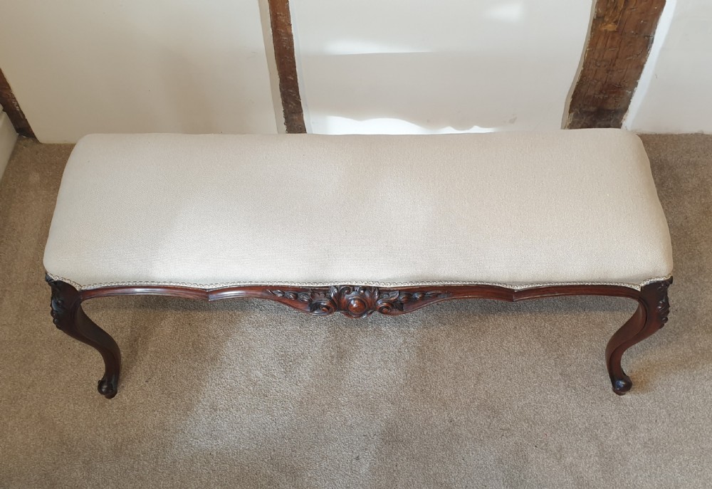 19th Century rosewood stool (over a metre in length)  View III