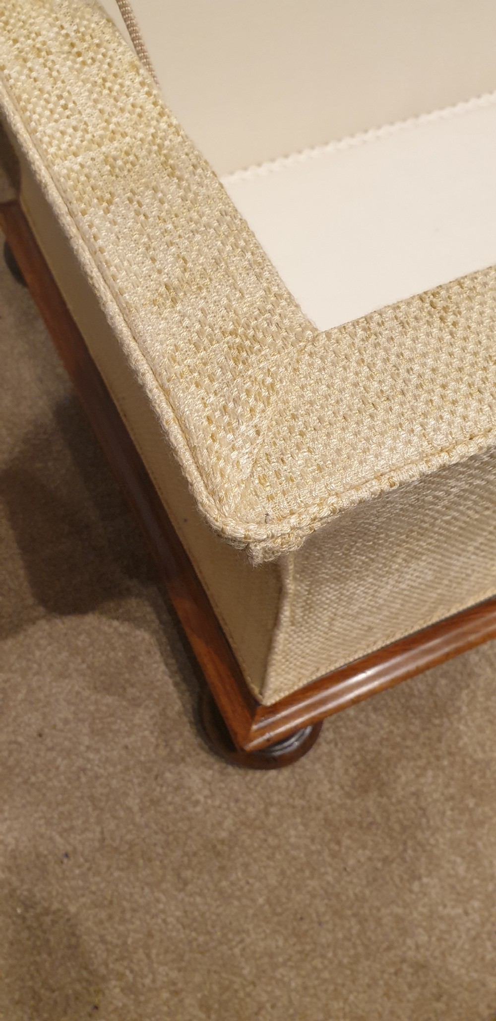 A re-upholstered rosewood ottoman (Circa 1850) View X