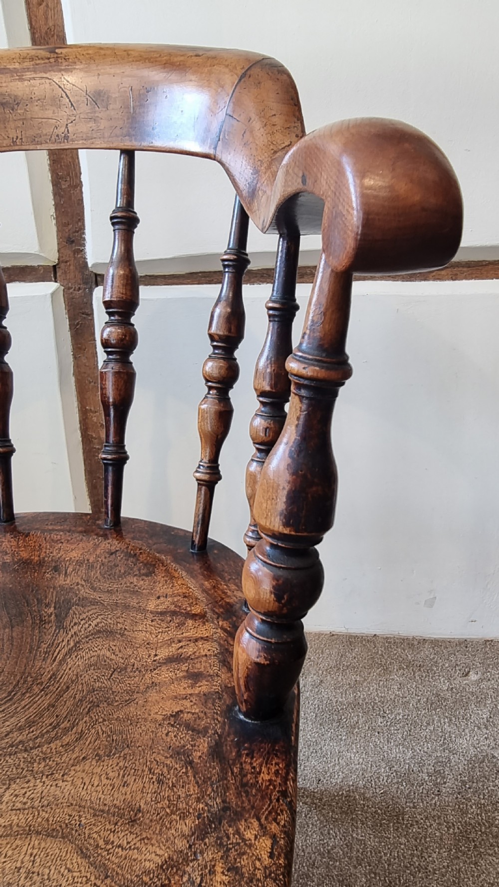 19th Century elm & beech captain's chair  View VI