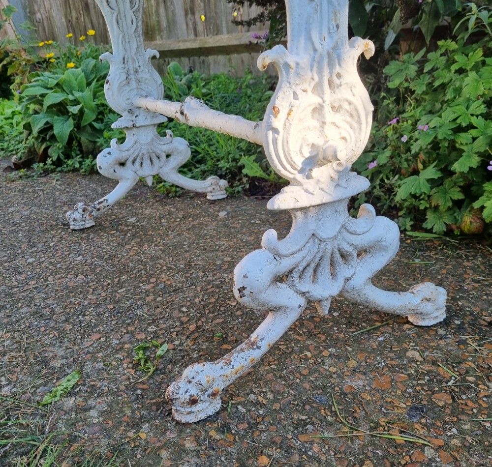 A Victorian cast iron conservatory stretcher table attributed to Coalbrookdale (Circa 1850) View III