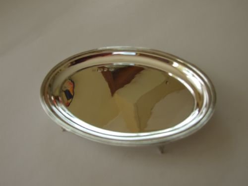 An Attractive Oval Silver Card Tray or Waiter.