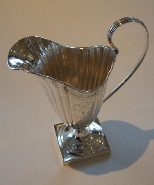 fig 1. A superior quality Victorian silver helmet jug.