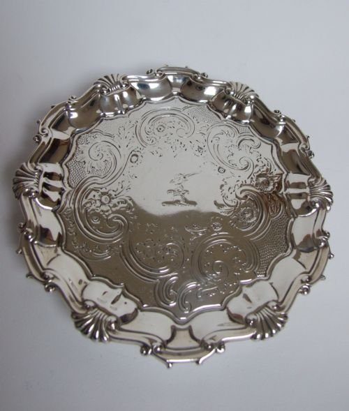 A Magnificent George II Silver Waiter/card Tray.