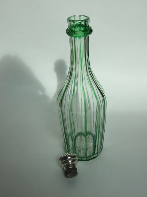 fig 1. A rare Edwardian silver mounted wine bottle.