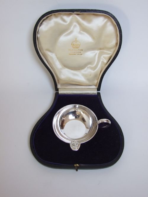 A Rare First World War Interest Boxed Silver Wine Taster.