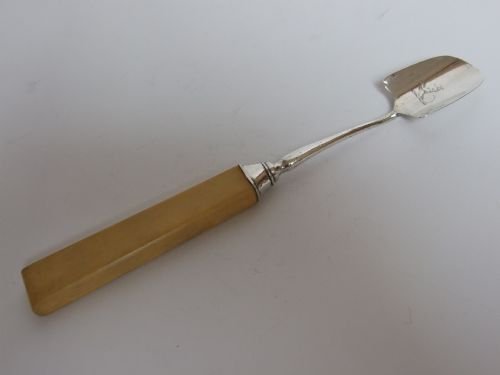 A Rare George III Silver Stilton Scoop by Samuel Penbeton.