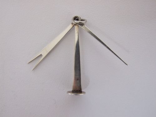 An Edwardian Chester Silver Pipe Tamping Tool.