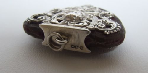 fig 1. A rare Victorian Chester silver pincushion.