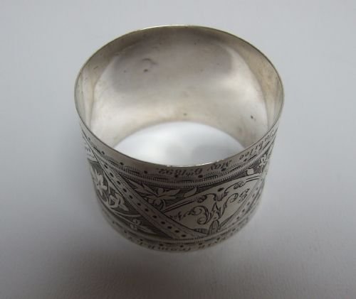 fig 1. Rare Victorian 'Jubilee' silver napkin ring.