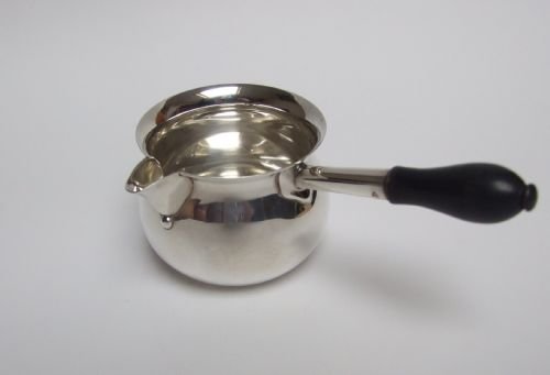 A Fine Edwardian Chester Silver Brandy Warming Saucepan.