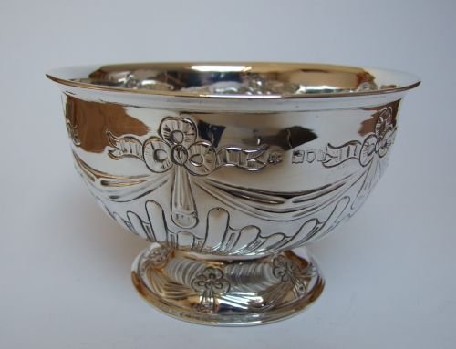 A Quality Victorian Silver Rosebowl by Mappin & Webb.