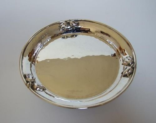 A Splendid Arts & Crafts Planished Silver Waiter/card Tray.