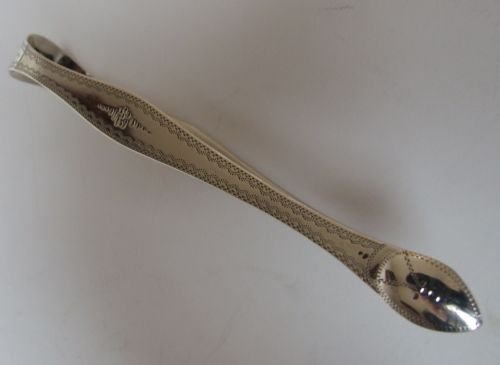 An Elegant Pair of Bateman Family Silver Tongs.