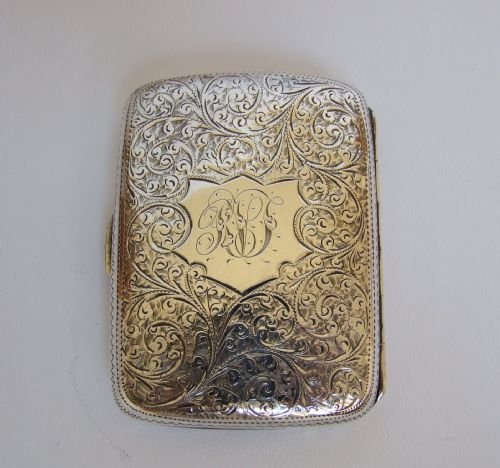 fig 1. A quality Victorian silver cigarette case.