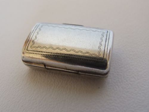 fig 1. A rare William IV silver 'valise' vinigrette.