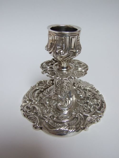 A Wonderful William Comyns Vcitorian Silver Candleholder.