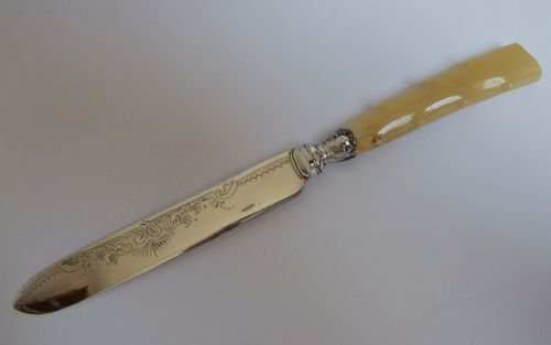 A Large Edwardian Silver Plated Wedding Cake Knife.
