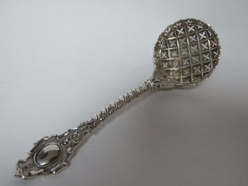 A Fabulous Victorian Silver Sifter Spoon.