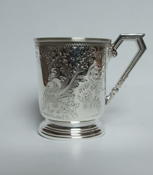 A Lovely Edwardian Silver Christening Mug.