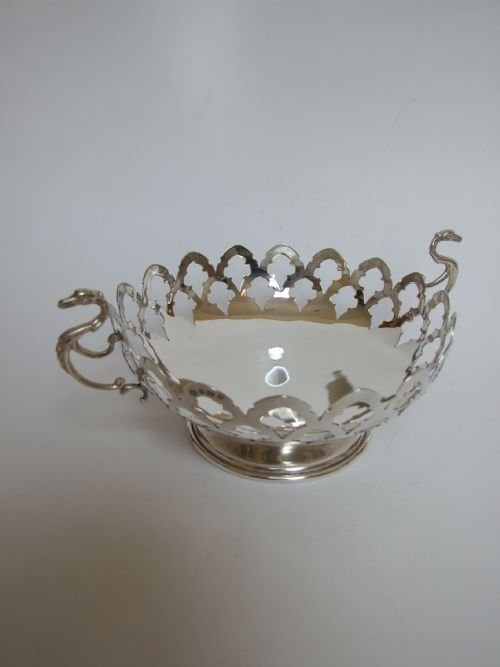 fig 1. An unusual Arts & Crafts pierced silver bowl.