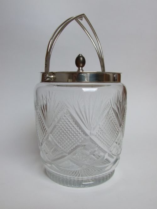 An Imposing Silver Mounted Biscuit Barrel.