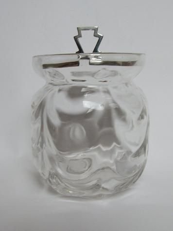 A Lovely Art Deco Silver Lidded Preserve Jar.