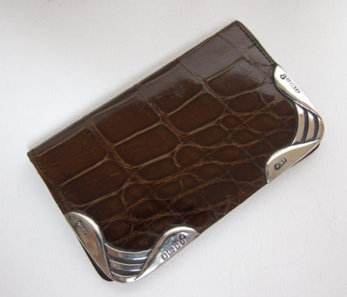 Gorgeous Art Nouveau Silver Mounted Crocodile Purse