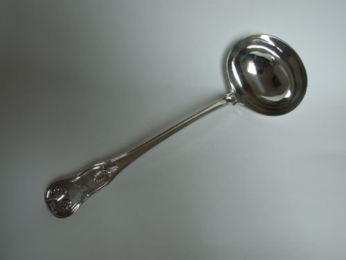 A Magnificent George III Kings Pattern Silver Soup Ladle.