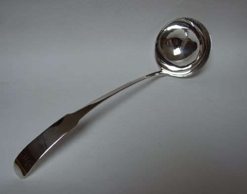 Rare Georgian Scottish Silver Soup Ladle.