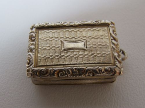 A Gorgeous Victorian Silver Gilt  Vinigrette.