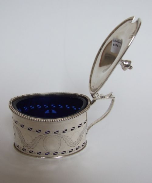 fig 1. A splendind Victorian Adams style silver mustard pot.