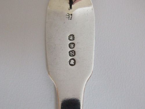 fig 1. A fine George III silver serving spoon.