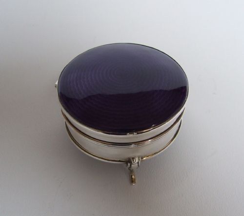A Superb Silver and Enamel Trinket Box.