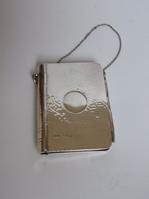 A Superb Edwardian Arts & Crafts Silver Notebook and Pencil.