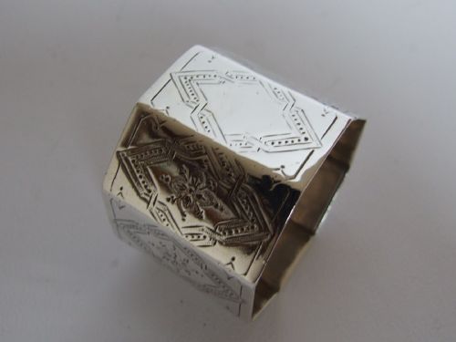 A Superb Victorian Silver Napkin Ring by the Barnard Bros.